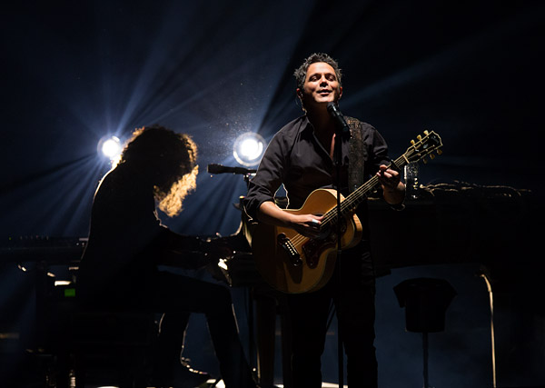 Spanish pop star Alejandro Sanz performs at Radio City Music Hall